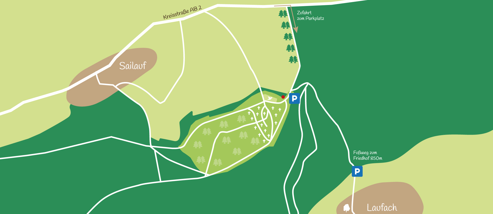 Karte vom Naturfriedhof